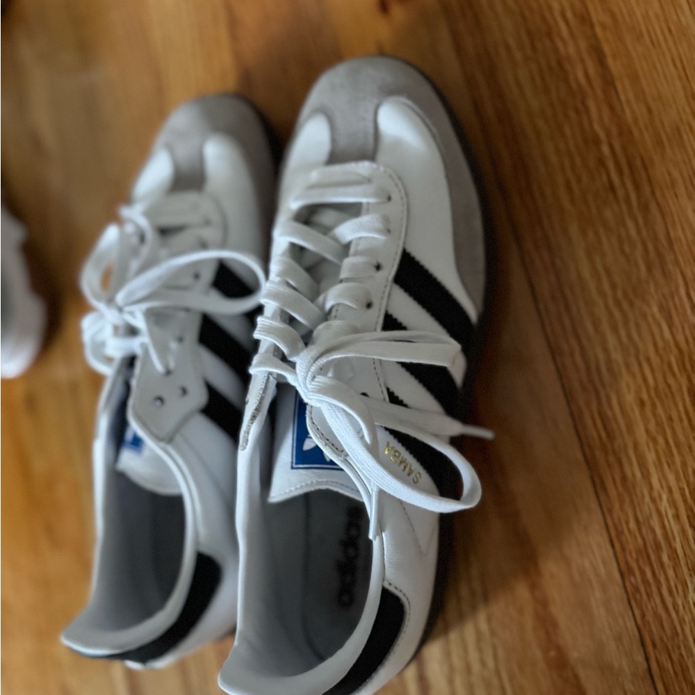 Adidas Samba White and Black Sneakers